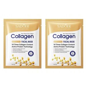 2 New Sadoer Collagen Anti-Aging Facial Masks 10 Times Collagen Content